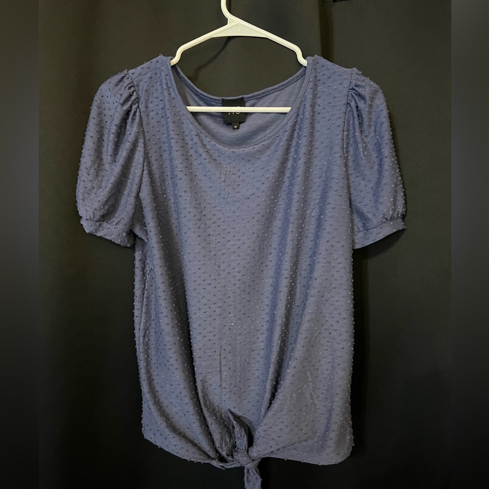 Blue top with front tie